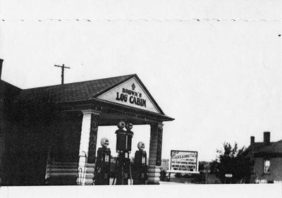 Brown's Log Cabin garage, Bracebridge.