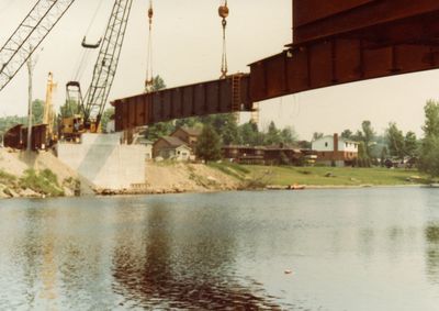 Construction of Wellington St. bridge, Bracebridge