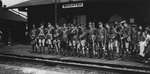 Signal Corps Awaiting Train at GTR Brighton 1939