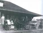 Horse and wagon at Train Station