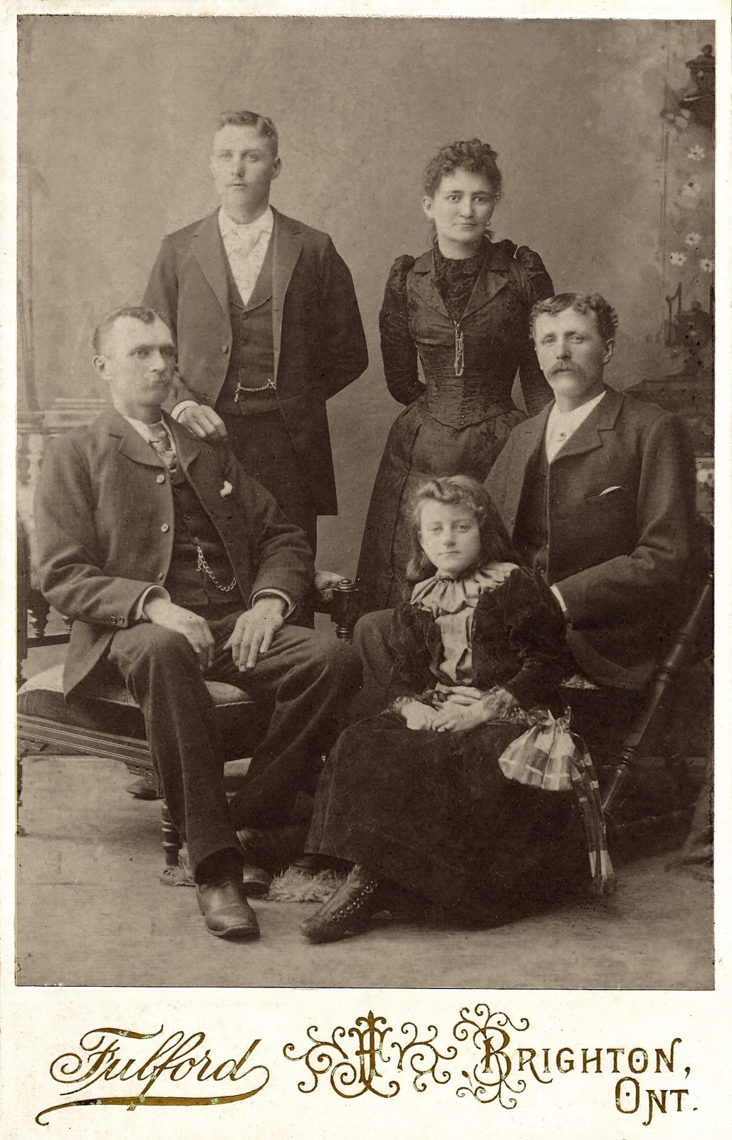 Studio photograph of an unidentified family, Brighton, ca. 1890