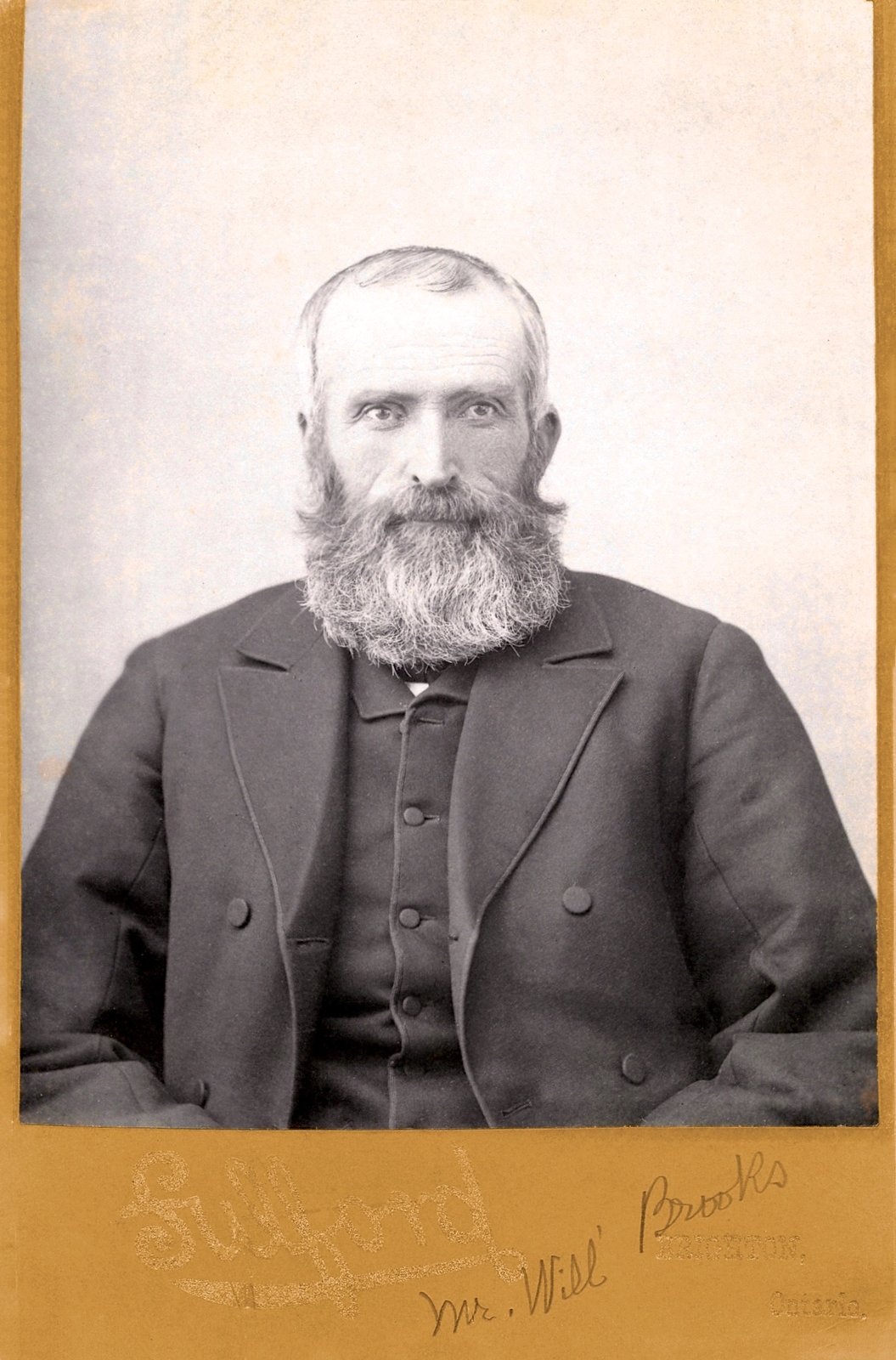 Studio photograph of Will Brooks, ca.1890