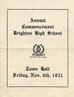 Brighton High School Commencement 1931