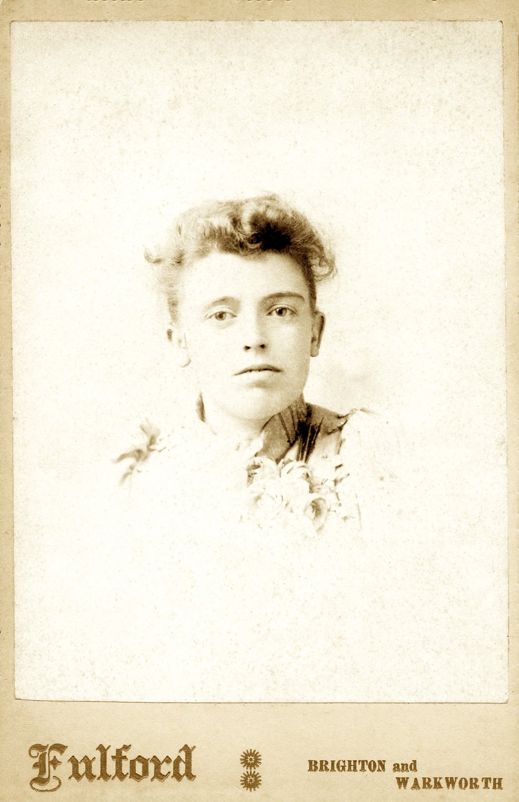 Studio photograph of an unidentified girl, Brighton, ca. 1890