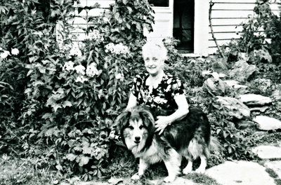 Bessie (Elizabeth) Clement Down with Shep