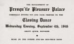 Presqu'ile Pleasure Palace Invitation, 1946