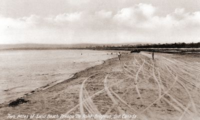 Two Miles of Sand Beach, Presqu' Ile Point, Brighton, Ont., Canada, ca. 1930