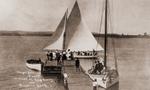 The Sail Boat O'Leava. Winner of Cup Races. At Presqu'ile Dock, ca. 1905