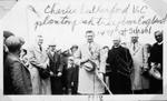 Charlie Rutherford, VC planting Oak tree from England 1937.