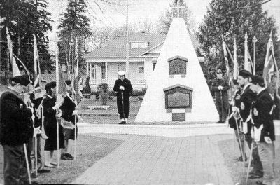 Remembrance Day, Brighton, Ontario, Cenotaph