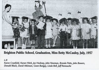 Brighton Public School Graduation July 1957  Miss Betty McCauley