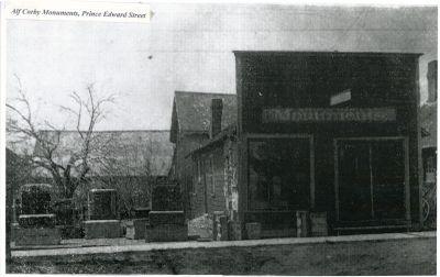 Alf Corby Monuments on Prince Edward Street, Brighton, Ontario