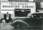 Car in front of Fred Wright's garage 1939