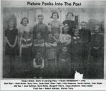 The school portrait of the students at Young's School (a one-room school house) south of Carrying Place, Ontario in 1940.