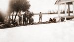 Trail Rangers in front of Hotel (Bayside) Presquile Point.