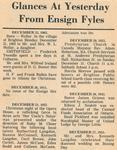 3 newspaper clippings of “Glances into Yesterday from the Ensign Fyles”. Includes advertisement of plays directed by Ruby Cheer in 1923 and 1924