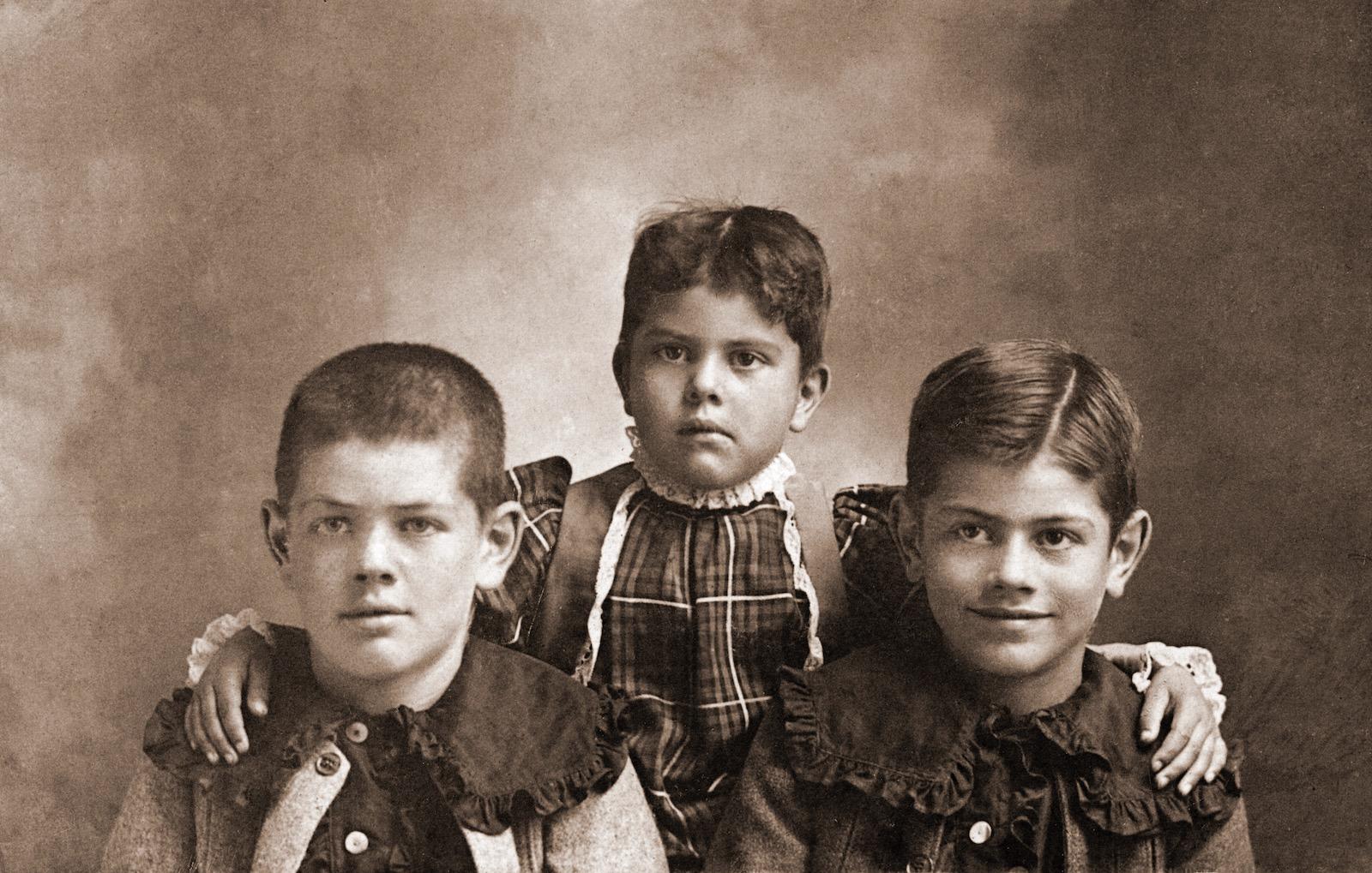 Studio portrait of Morden siblings, Brighton, ca. 1890 
