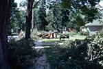 Clean up after the tornado in Brighton, Ontario, 1973.