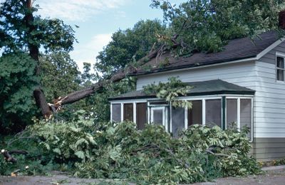 Tornado damage to home