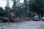 Tornado damage to 60 Main Street from west side, Brighton, Ontario