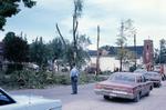 Tornado damage to Main Street looking north east, Brighton, Ontario