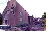 The remains of the Town Hall in Brighton, Ontario, Canada after it was struck by the tornado.