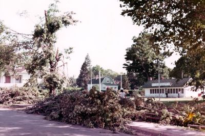 Tornado damage in Brighton, Ontario, Canada in 1973.