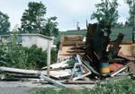 Tornado damage to 49 Sanford Street back side, Brighton, Ontario