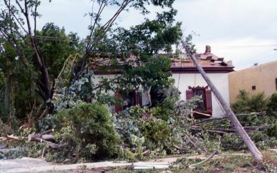 Tornado damage, 78 Main Street, Brighton, Ontario