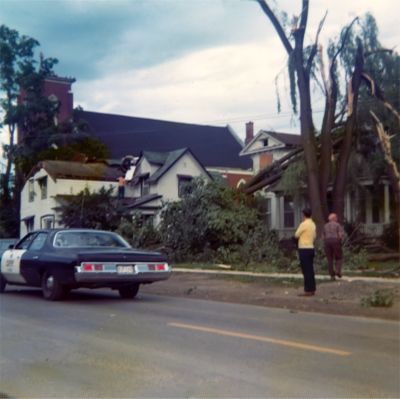 Tornado damage, 82 Main Street, Brighton, Ontario