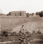 View of Brighton school through a farm field.
BHS from our front doorstep June 1944.