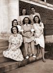 Joye Daniels and friends at Brighton High School June 1942