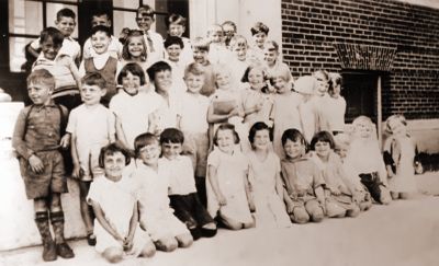 Smiling Brighton Public School students in 1933.