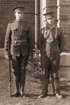 Bert Abott and another soldier taken at training in Exhibition Park 1915.