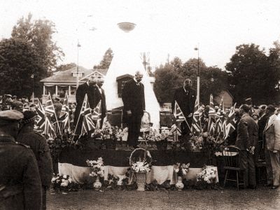 Unveiling of the War Memorial and Dedication of Memorial Park, Brighton, Ontario 18 September 1927

