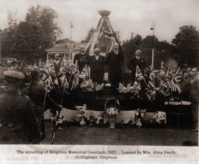 Unveiling of the War Memorial and Dedication of Memorial Park, Brighton, Ontario 18 September 1927