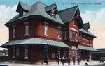 C.P.R. Depot - Trenton, Ontario, Canada - People on Platform