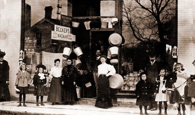 Becker's Bazaar in downtown Brighton, Ontario, Canada circa 1910