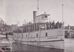 The Amour Leaving the Wharf in Burk's Falls, circa 1915.