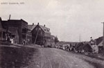Main Street of Ahmic Harbour, Ontario, circa 1906.