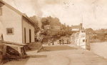 The Wanita at Dock and Train Coming to Town, Burk's Falls, circa 1907