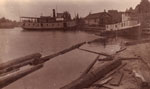 The Armour and the Tugboat Theresa in Magnetawan Wharf, circa 1907