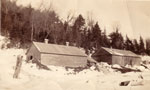 Two Buildings in Logging Camp, circa 1930