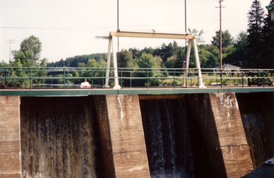 The Foot Bridge and Dam, Burk's Falls, circa 1978