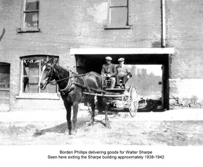 Borden Philips Delivering Goods for Walter Sharpe, Burk's Falls, circa 1940