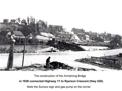 Construction of the Armstrong Bridge, circa 1930