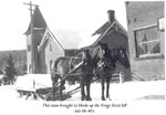 Team of Horses Moving Blocks of Ice on a Sleigh, circa 1920