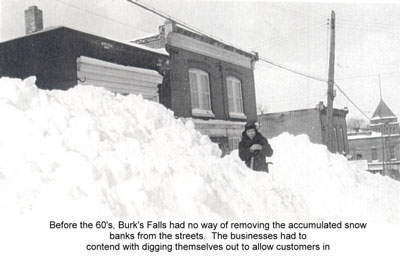 Towering Snow Drift in Burk's Falls, circa 1920