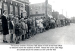 Children Line the Street to Welcome Soldiers Home from World War Two, Burk's Falls, circa 1945