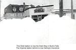 Shell Station Behind Snow Drifts, circa 1920